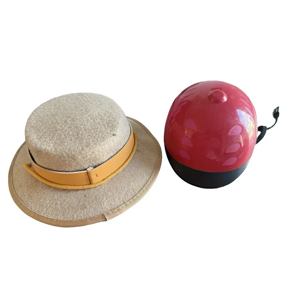 AMERICAN GIRL SAIGE~SAIGE'S COWGIRL PARADE HAT & RED HELMET~SAGE